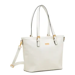 Outlet Borsa a spalla da donna bianca con tracolla rimovibile Donna Borse A Spalla