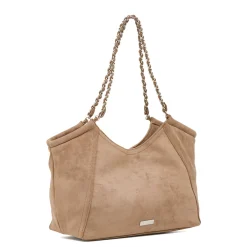 Discount Borsa a Spalla da Donna Beige con Manico a Catena Donna Borse A Spalla