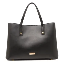 Outlet Borsa a spalla da donna nera con tracolla e dettagli oro Donna Borse A Spalla