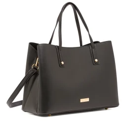 Outlet Borsa a spalla da donna nera con tracolla e dettagli oro Donna Borse A Spalla