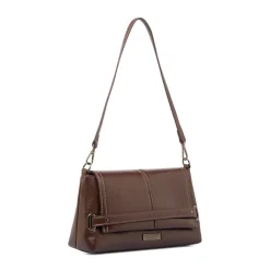 Online Borsa a Spalla da Donna Marrone Dettagli Metal Donna Borse A Mano
