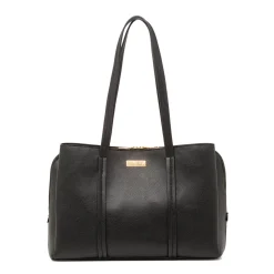 New Borsa a Spalla da Donna Nera con Doppio Manico Donna Borse A Spalla