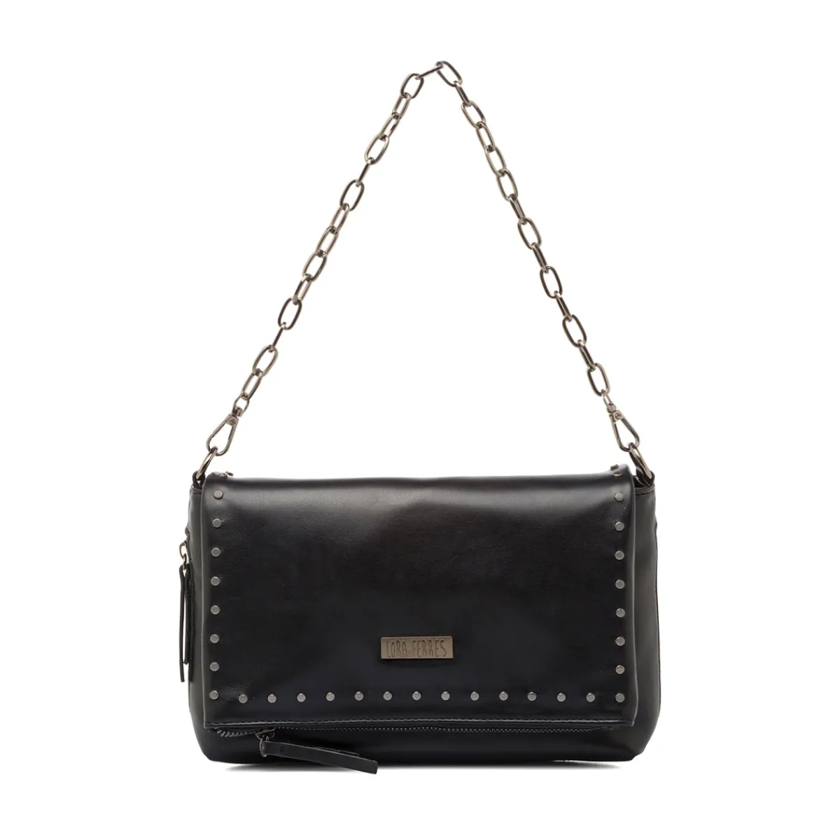 Online Borsa a Spalla da Donna Nera con Borchie e Catena Donna Borse A Tracolla Donna