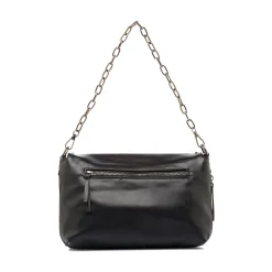 Online Borsa a Spalla da Donna Nera con Borchie e Catena Donna Borse A Tracolla Donna