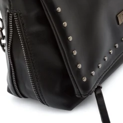 Online Borsa a Spalla da Donna Nera con Borchie e Catena Donna Borse A Tracolla Donna