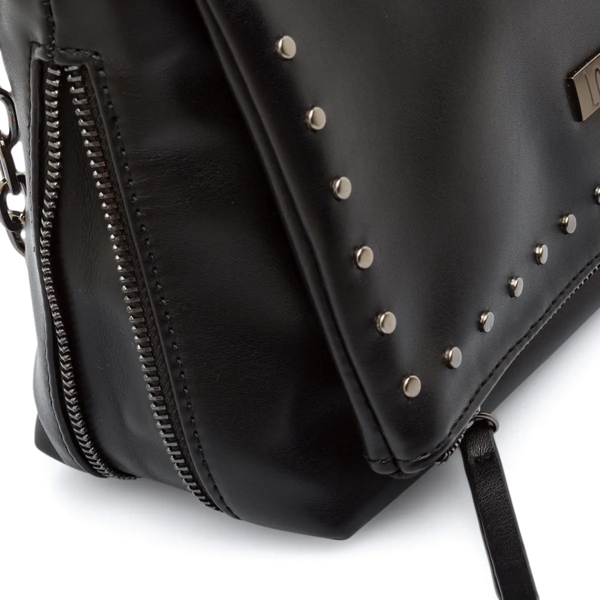 Online Borsa a Spalla da Donna Nera con Borchie e Catena Donna Borse A Tracolla Donna