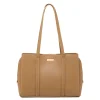 New Borsa a Spalla da Donna Taupe con Doppio Manico Donna Borse A Spalla