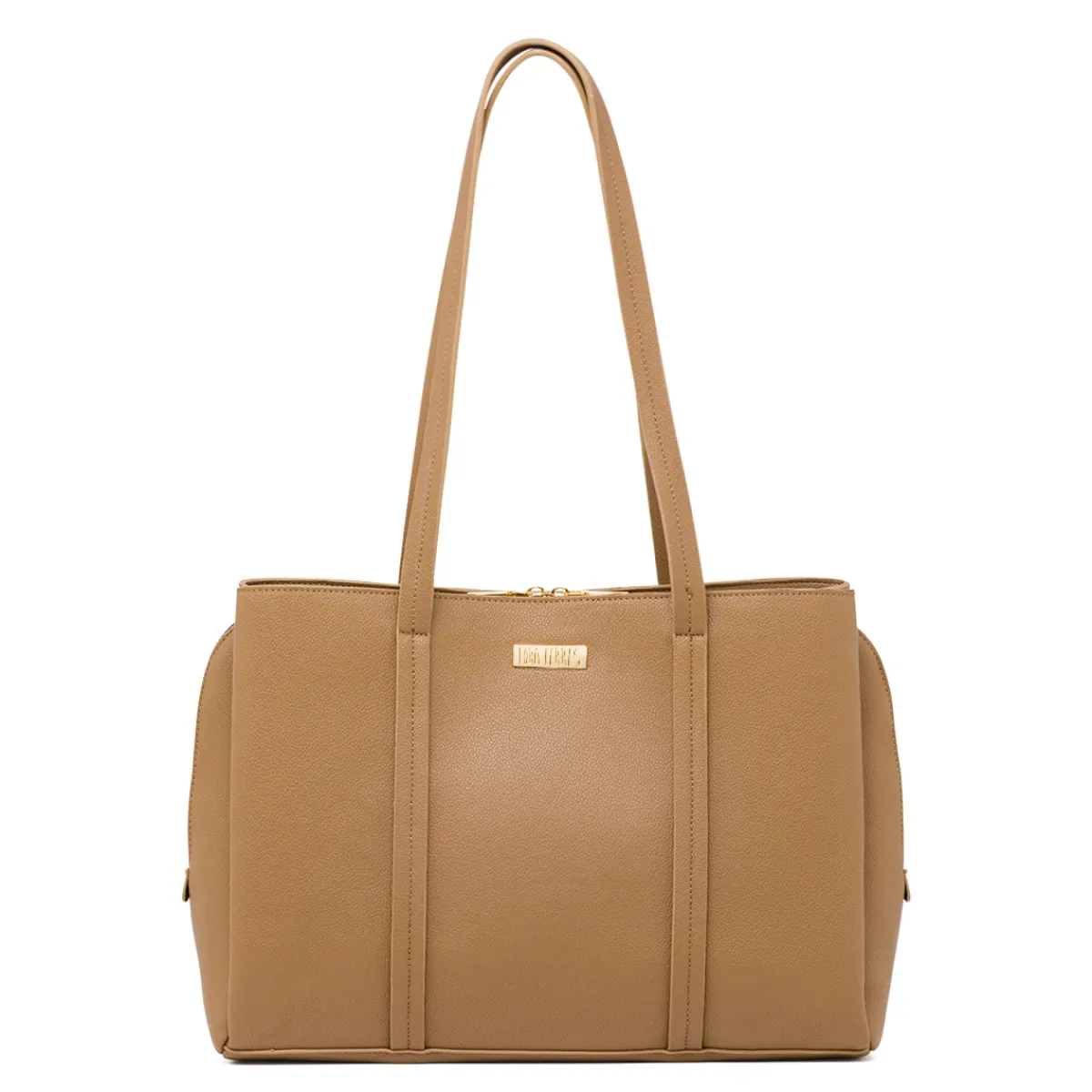 New Borsa a Spalla da Donna Taupe con Doppio Manico Donna Borse A Spalla