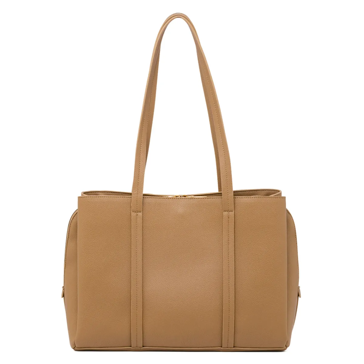 New Borsa a Spalla da Donna Taupe con Doppio Manico Donna Borse A Spalla