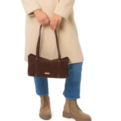 Discount Borsa a spalla marrone da Donna in camoscio Donna Borse A Spalla