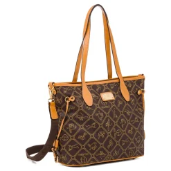 Sale Borsa a spalla marrone da Donna con stampa All Over Donna Borse A Spalla