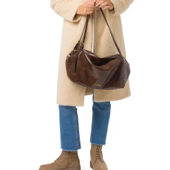 Hot Borsa a spalla marrone da Donna Donna Borse A Spalla