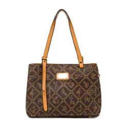 Borsa a spalla marrone da Donna con stampa All Over Donna Borse A Spalla