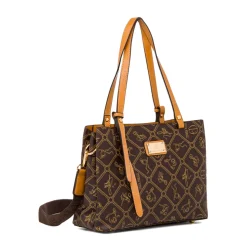 Borsa a spalla marrone da Donna con stampa All Over Donna Borse A Spalla