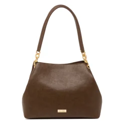 Clearance Borsa a spalla marrone da Donna con dettagli in metallo Donna Borse A Spalla