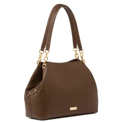 Clearance Borsa a spalla marrone da Donna con dettagli in metallo Donna Borse A Spalla