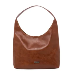 Outlet Borsa a spalla marrone da Donna con logo Donna Borse A Spalla