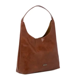 Outlet Borsa a spalla marrone da Donna con logo Donna Borse A Spalla