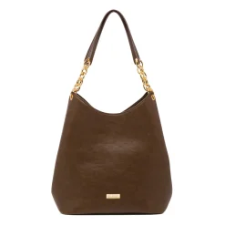Outlet Borsa a spalla marrone da Donna con catena Donna Borse A Spalla
