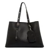 New Borsa a spalla nera da Donna con dettagli metallici Donna Borse A Spalla