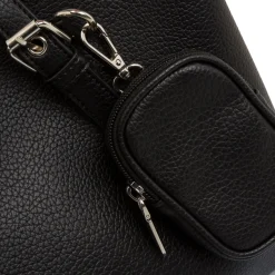 New Borsa a spalla nera da Donna con dettagli metallici Donna Borse A Spalla