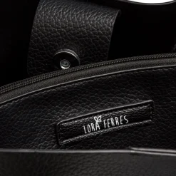 New Borsa a spalla nera da Donna con dettagli metallici Donna Borse A Spalla