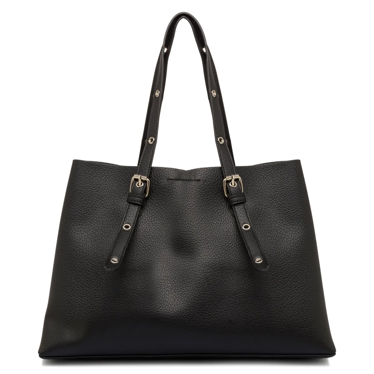 New Borsa a spalla nera da Donna con dettagli metallici Donna Borse A Spalla