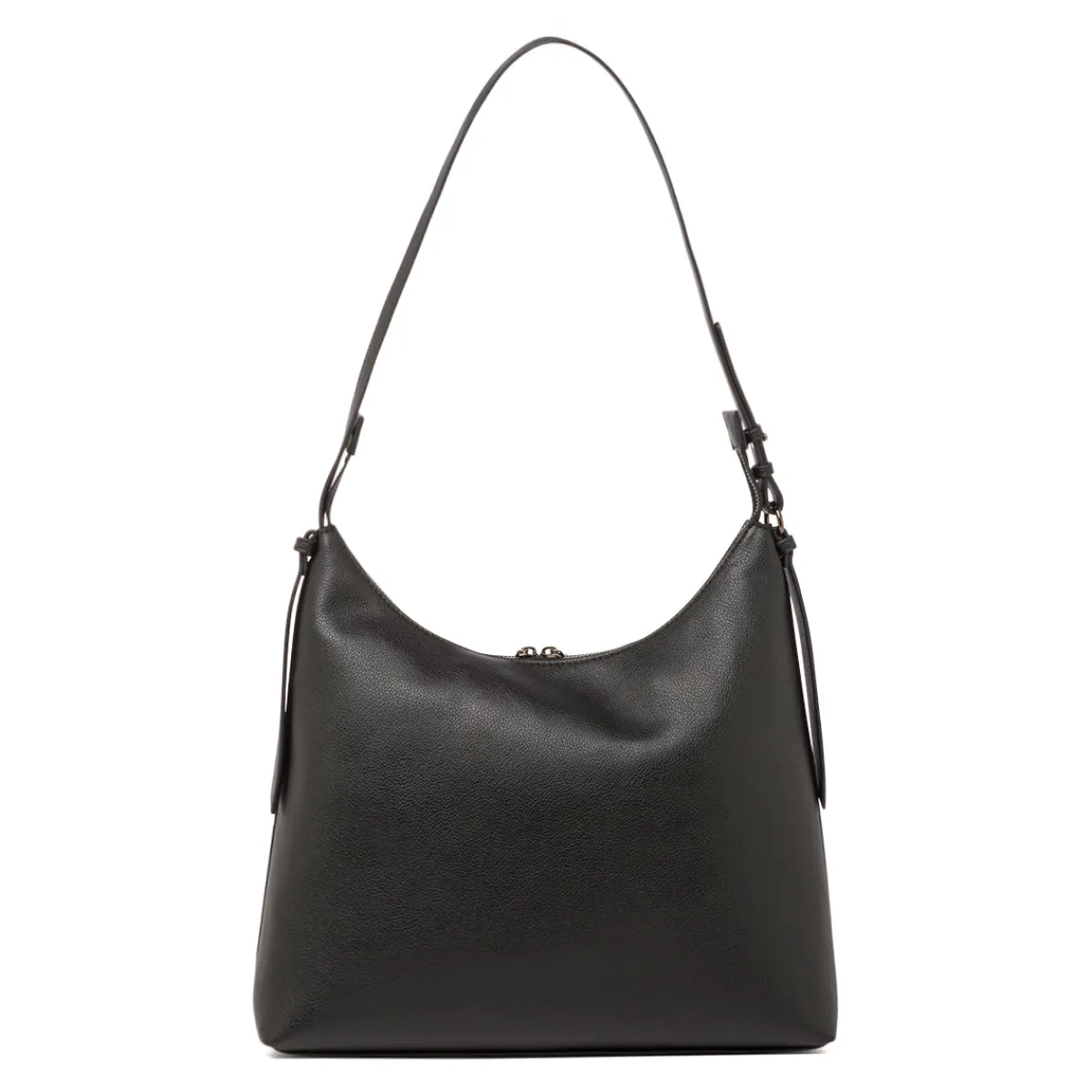 Hot Borsa a spalla nera da Donna con zip e logo Donna Borse A Spalla