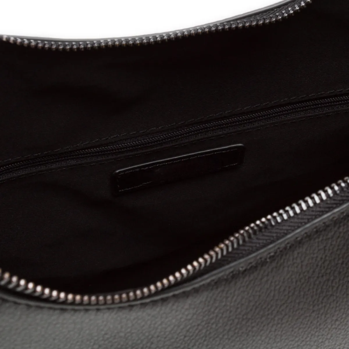 Hot Borsa a spalla nera da Donna con zip e logo Donna Borse A Spalla