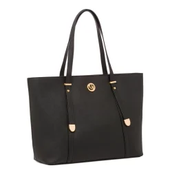 Best Borsa a spalla nera da Donna con logo Donna Borse A Spalla