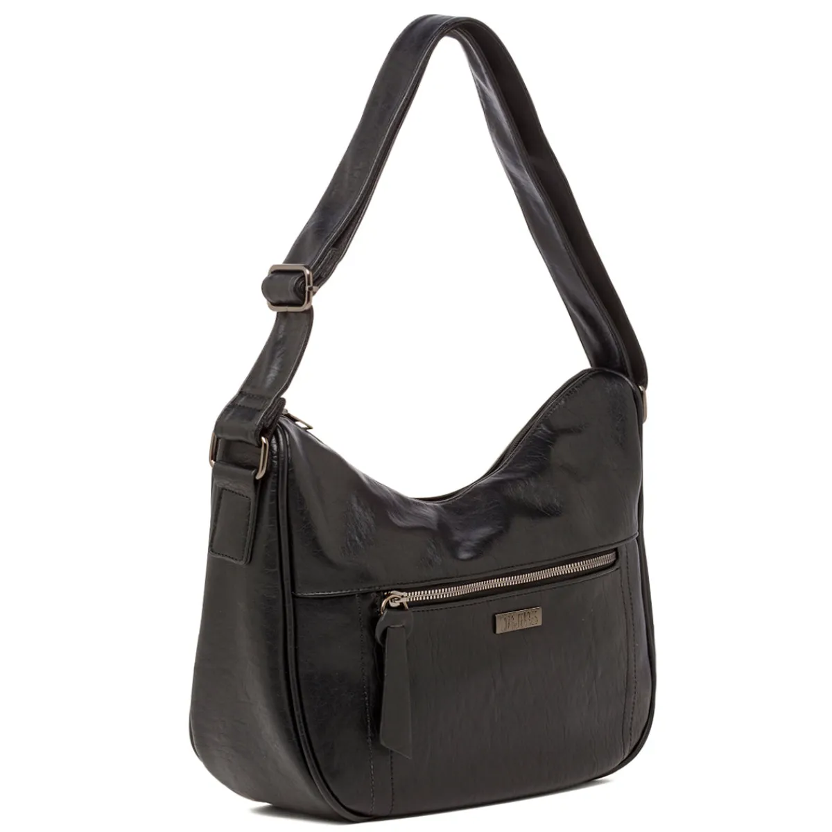 Online Borsa a Spalla nera da Donna Lora con tasca frontale Ferres Donna Borse A Tracolla Donna