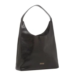Outlet Borsa a spalla nera da Donna con chiusura bottone Donna Borse A Spalla