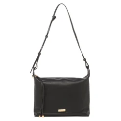 Best Borsa a spalla nera da Donna con cuciture a vista Donna Borse A Spalla