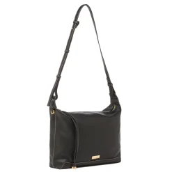 Best Borsa a spalla nera da Donna con cuciture a vista Donna Borse A Spalla