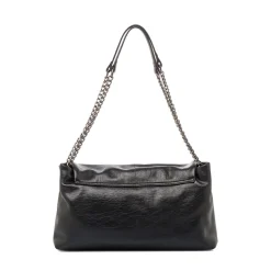 Online Borsa a Spalla Nera da Donna con manici a Catena Donna Borse A Tracolla Donna