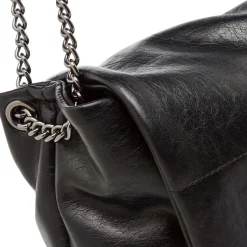 Online Borsa a Spalla Nera da Donna con manici a Catena Donna Borse A Tracolla Donna