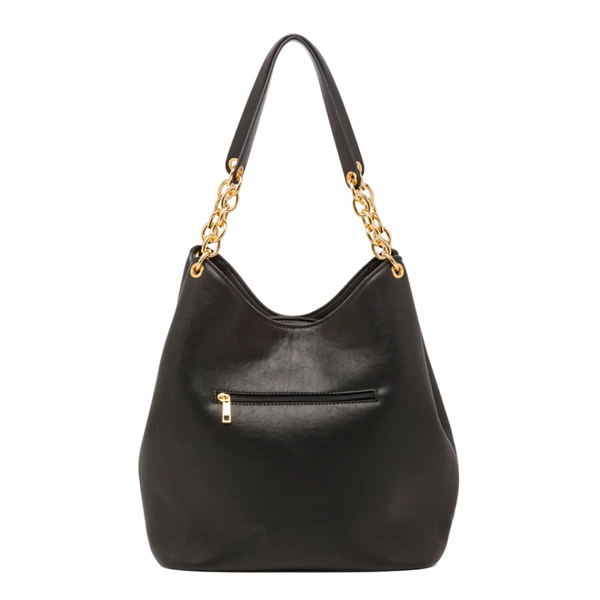 Hot Borsa a spalla nera da Donna con catena Donna Borse A Spalla