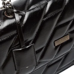 Hot Borsa a Spalla nera da Donna con Trama a Rombi Donna Borse A Spalla