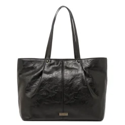 Hot Borsa a spalla nera da Donna effetto stropicciato Donna Borse A Spalla