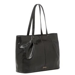 Hot Borsa a spalla nera da Donna effetto stropicciato Donna Borse A Spalla