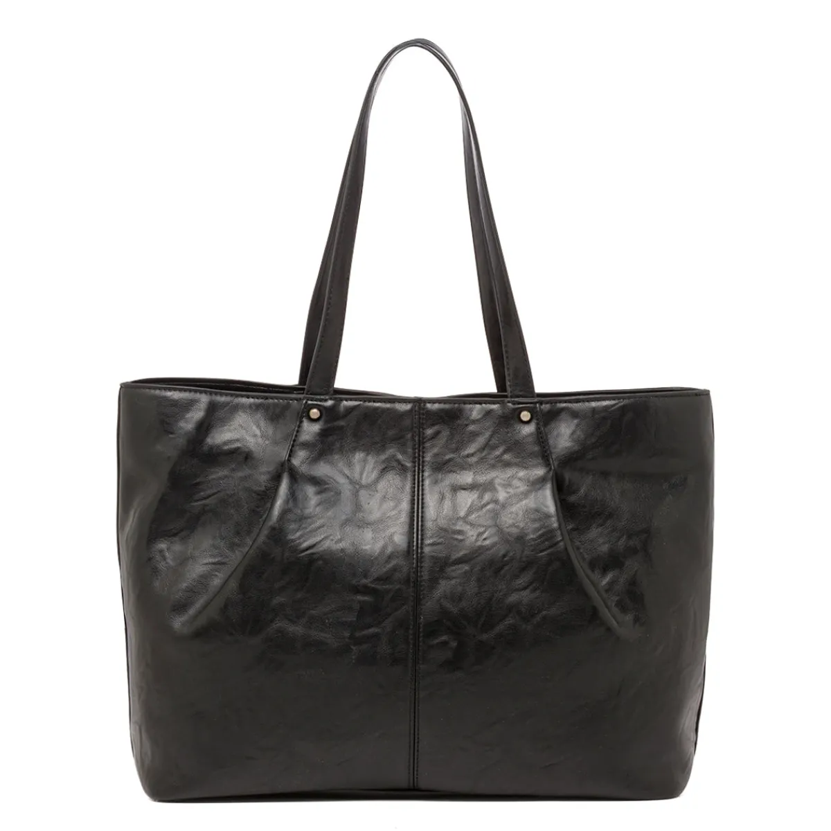 Hot Borsa a spalla nera da Donna effetto stropicciato Donna Borse A Spalla