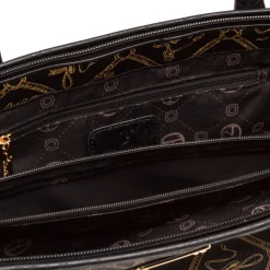 Best Borsa a spalla nera da Donna con stampa logo Donna Borse A Spalla