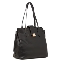 Online Borsa a spalla nera da Donna con logo Donna Borse A Spalla