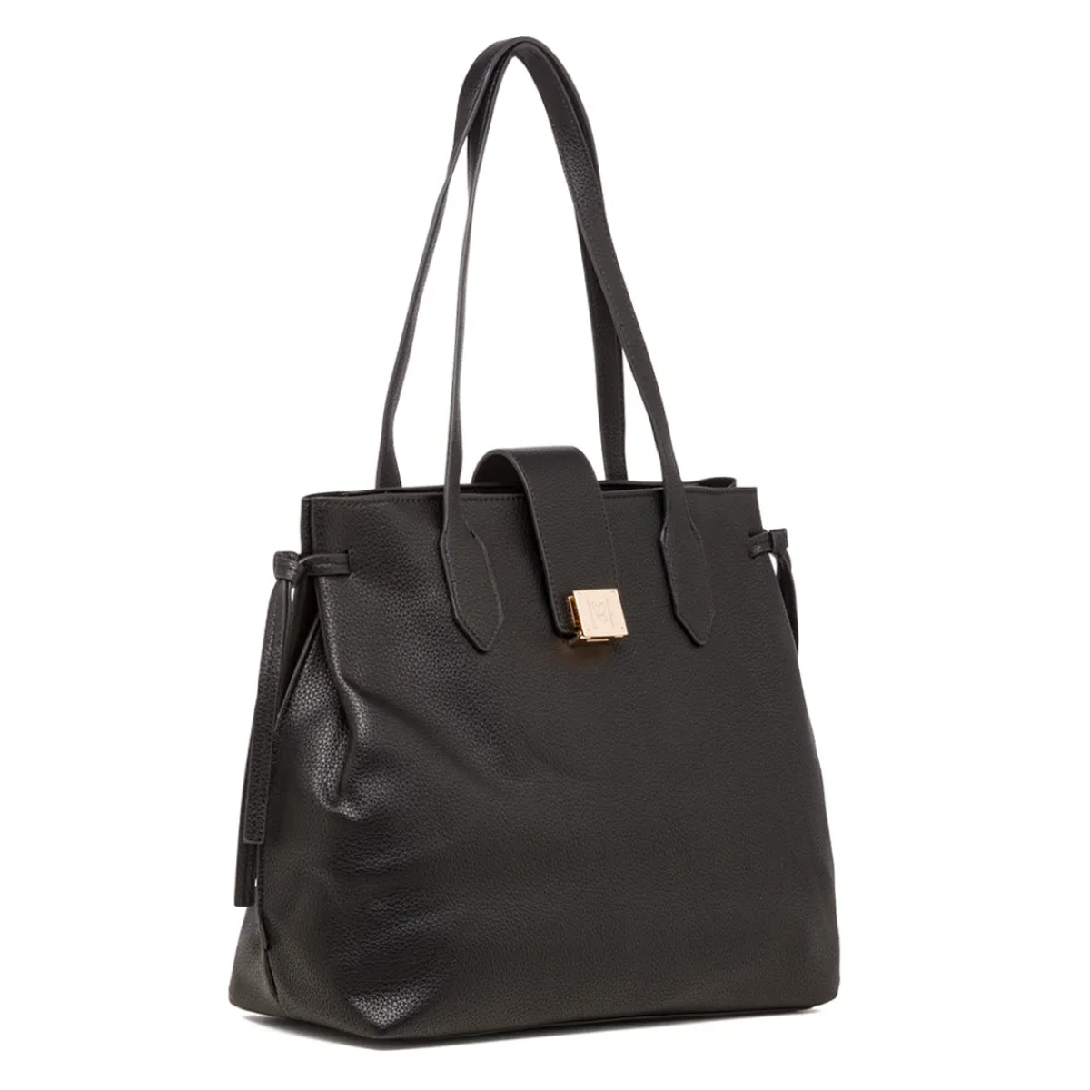 Online Borsa a spalla nera da Donna con logo Donna Borse A Spalla