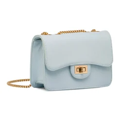 Borsa a tracolla azzurra da Donna con catena dorata Donna Borse A Tracolla Donna|Scarpe Eleganti