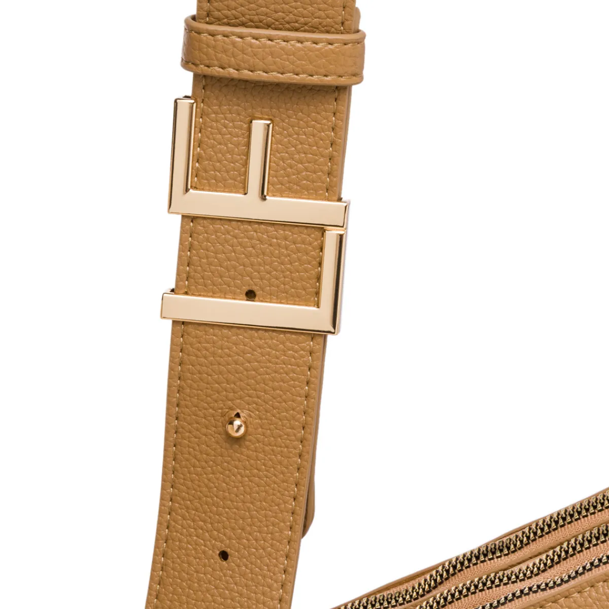 Discount Borsa a tracolla Beige da Donna con logo in metallo Donna Borse A Tracolla Donna