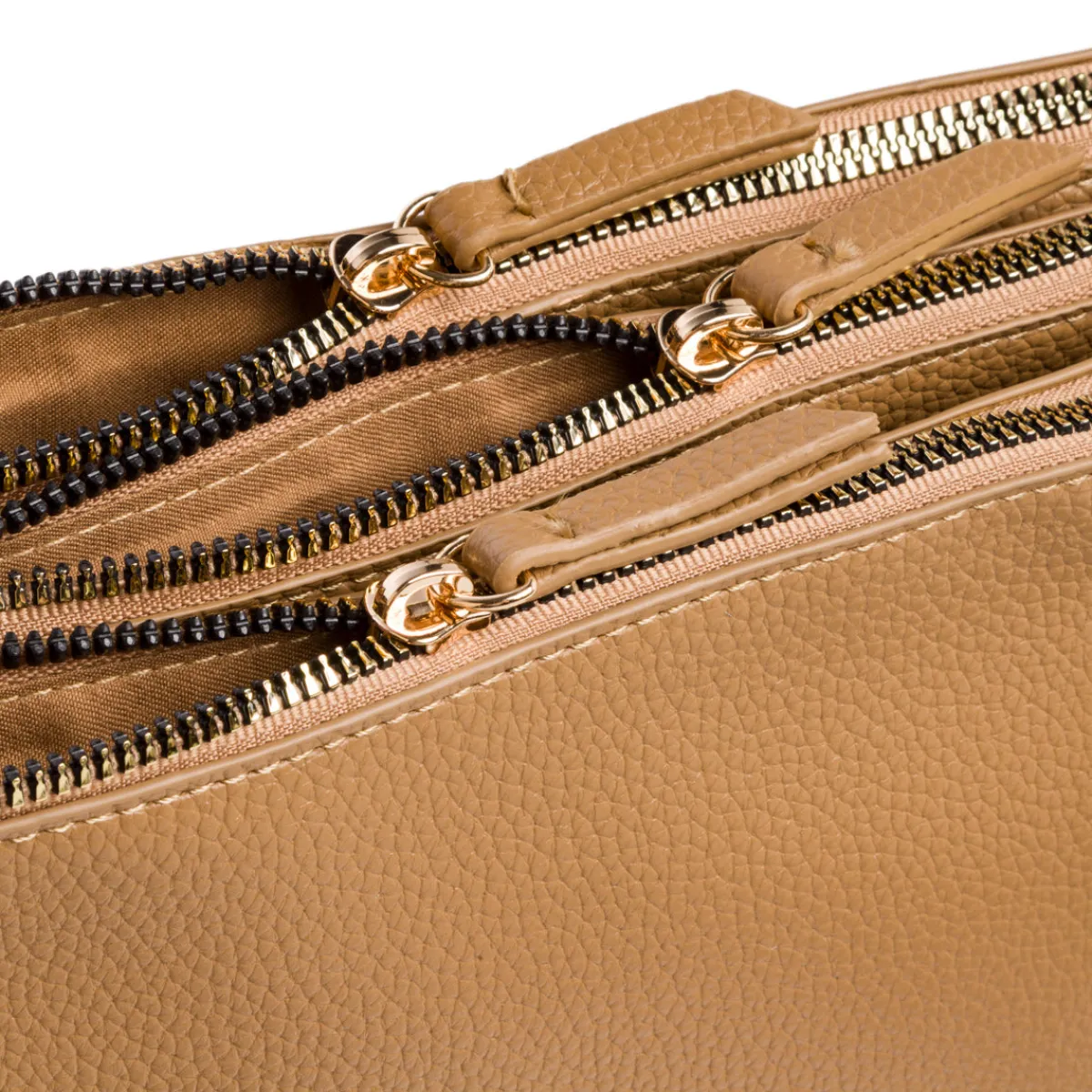 Discount Borsa a tracolla Beige da Donna con logo in metallo Donna Borse A Tracolla Donna