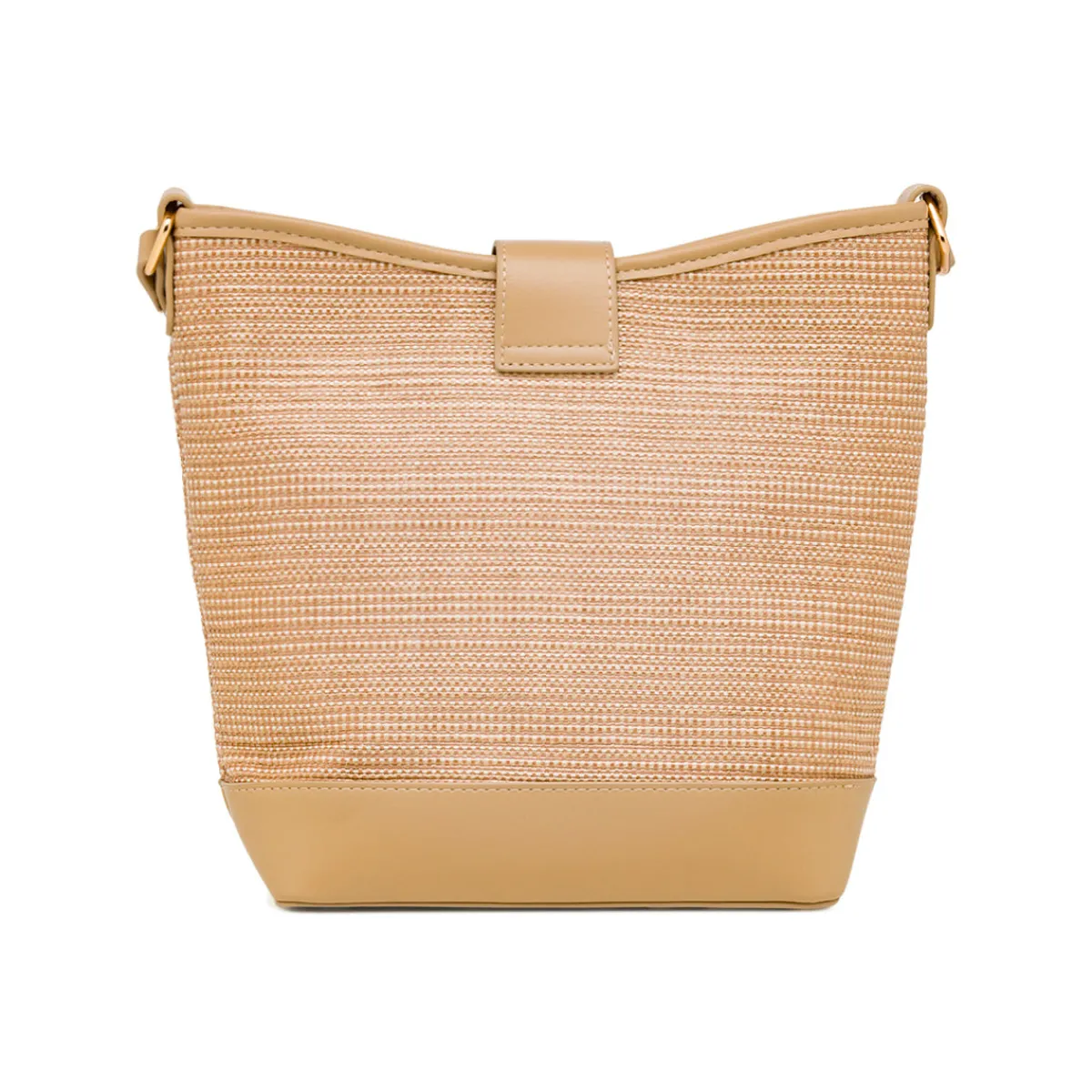 Discount Borsa a tracolla beige da Donna effetto rafia con logo Donna Borse A Tracolla Donna