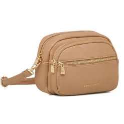 Outlet Borsa a tracolla beige da Donna con logo Donna Borse A Tracolla Donna