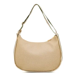 Sale Borsa a tracolla Beige da Donna con logo in metallo Donna Borse A Tracolla Donna